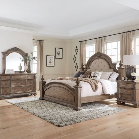 Liberty Furniture Carlisle Court 502-Br-Qpsdmn Transitional Queen 4 ... inside A Comprehensive Guide to Maintaining Your Cassie Queen Wood Bedroom Furniture
