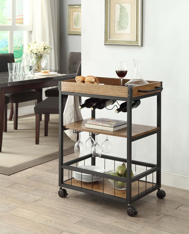 Linon Austin Kitchen Cart, 30.5&quot;W X 18.13&quot;D X 36.25&quot;H, Black ... with Austin Kitchen Cart, 30.5W X 18.13D X 36.25H, Black