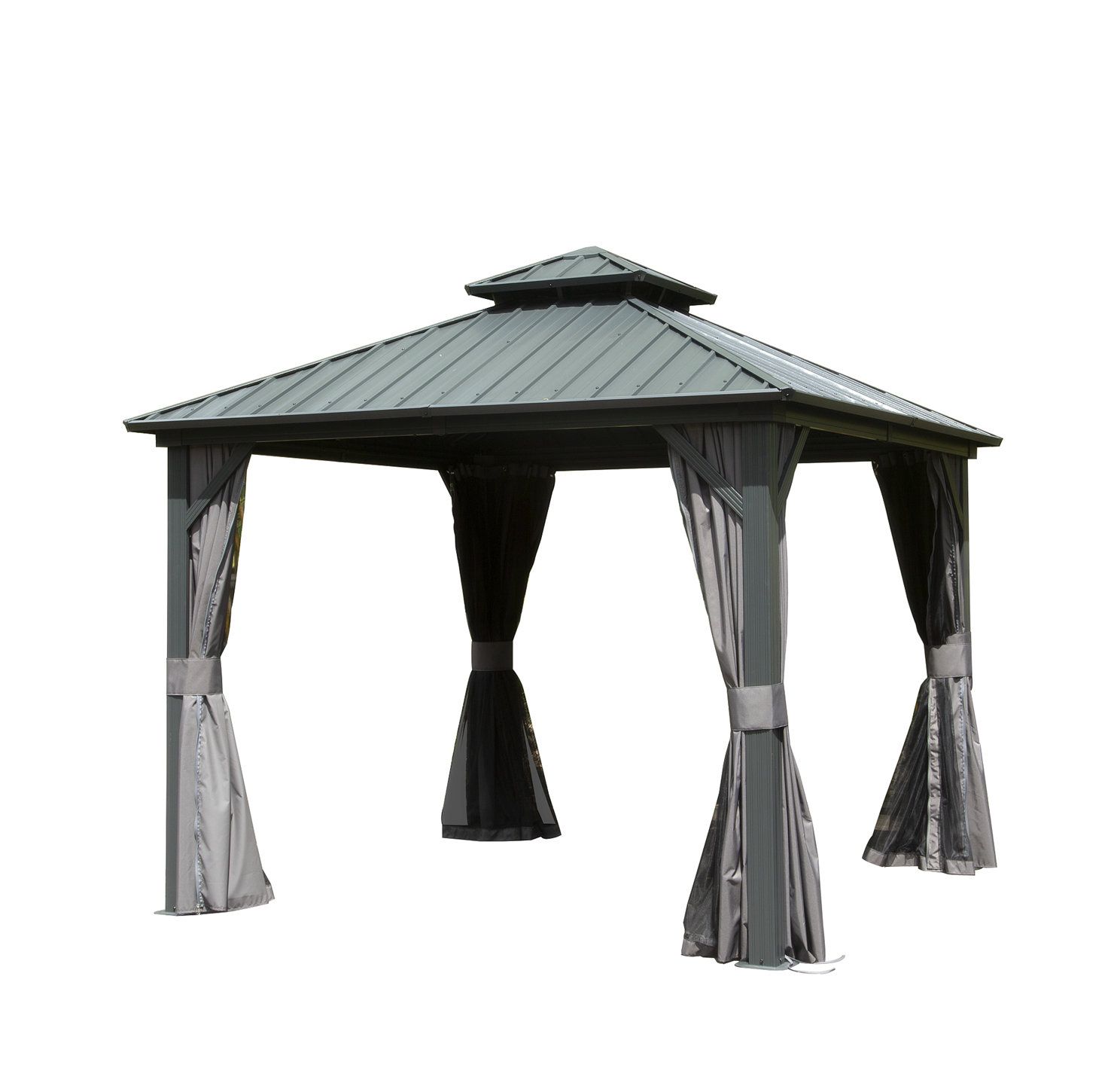 Lipoton 10 Ft. W X 10 Ft. D Aluminum Patio Gazebo | Wayfair for Creating Your Outdoor Oasis A Guide to 10x10 Aluminum Gazebo Placement