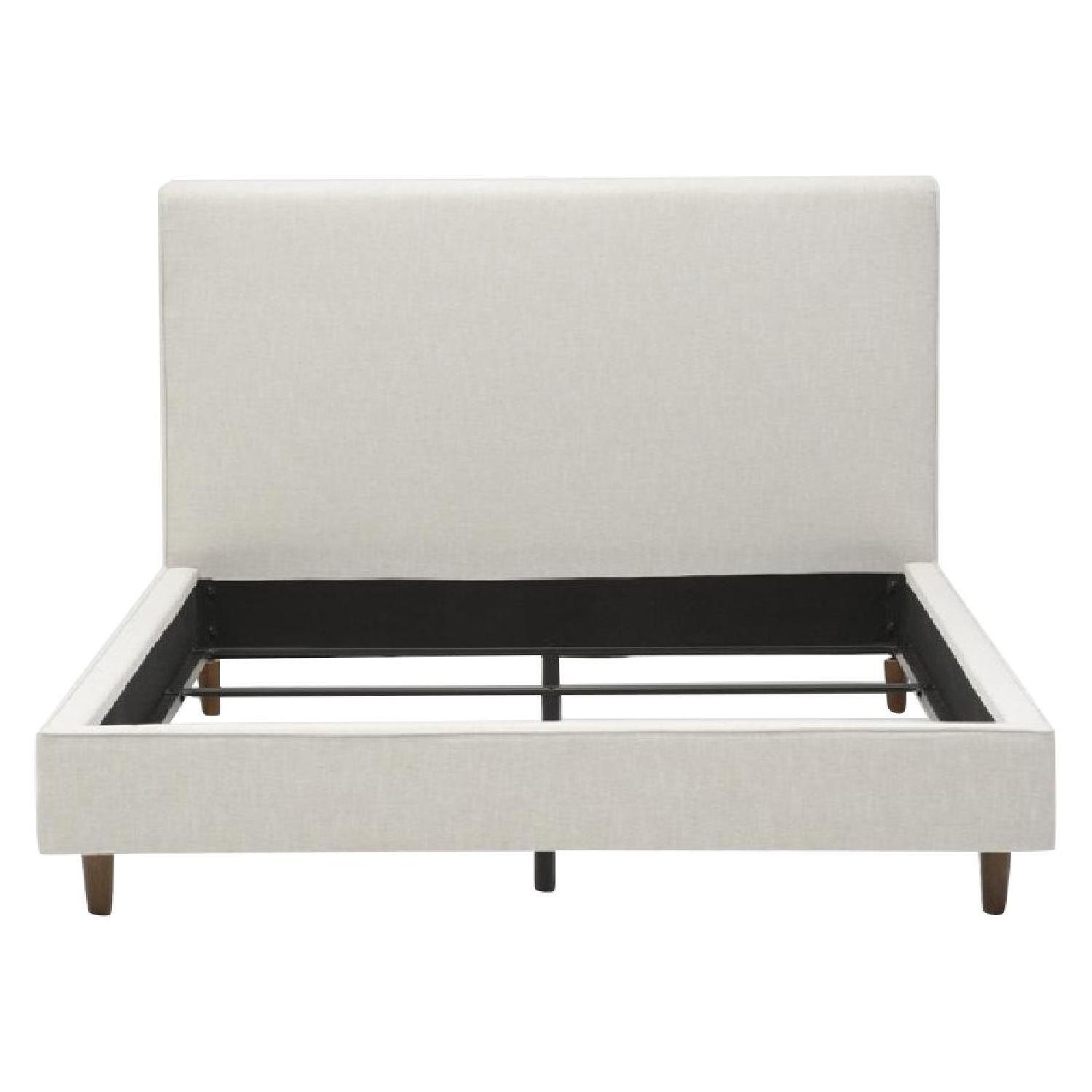 Living Spaces Dean Sand Upholstered Panel Bed - Aptdeco within Dean Sand Full Upholstered 3 Piece Bedroom Set With Madison White Ii Dresser &amp; 2 Drawer Nightstand