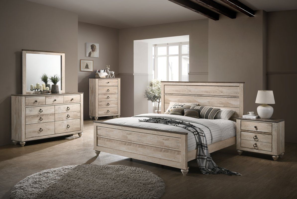 Manzano Panel 4 Piece Bedroom Set | Bedroom Furniture Sets, King ... throughout Dean Sand Bedroom Set Styling Ideas for Different Room Sizes