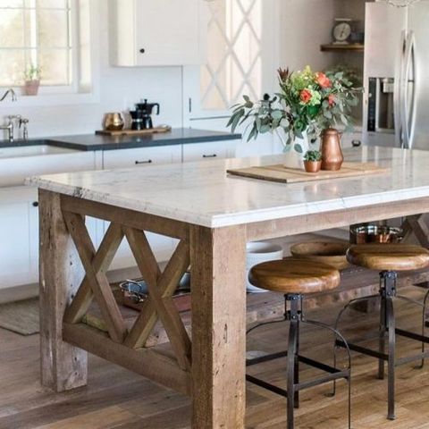 Marble And Wood Kitchen Island / Product Titleblake Kitchen Island ... intended for Wood and Marble Harmony Deep Dive into the Bowery Hill Island's Materials