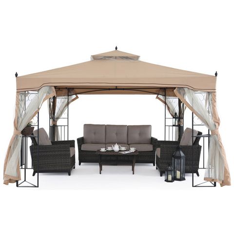 Mastercanopy 10 Ft. W X 10 Ft. D Steel Patio Gazebo | Wayfair regarding Soft Roof Gazebos vs Hardtop Which Option Best Suits Your Needs and Style