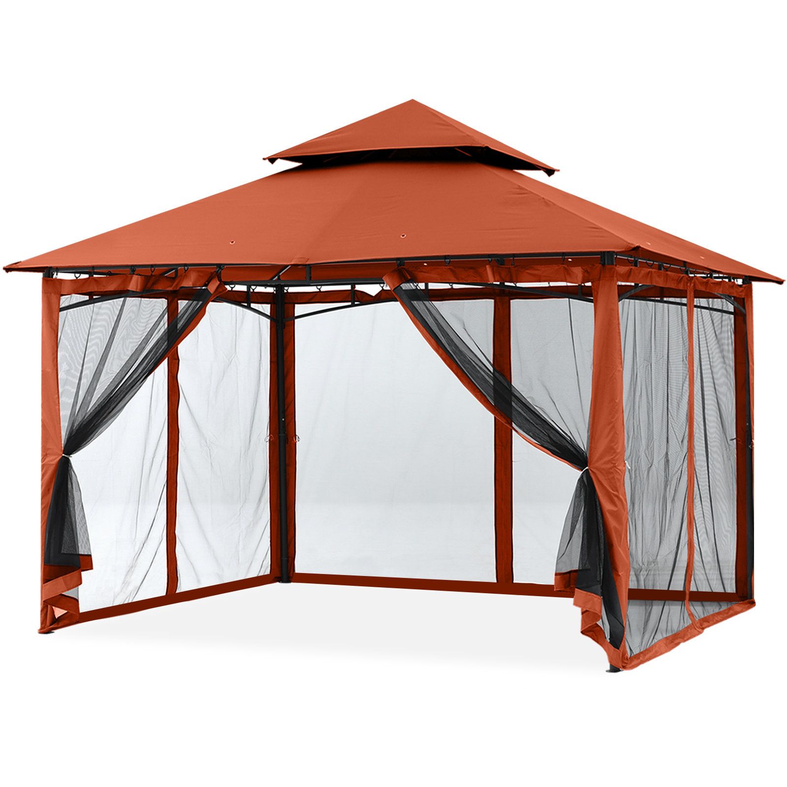 Mastercanopy 10 Ft. W X 12 Ft. D Steel Patio Gazebo &amp; Reviews | Wayfair with regard to Building Your Dream Backyard A Step by Step Look at Veshali Gazebo Installation
