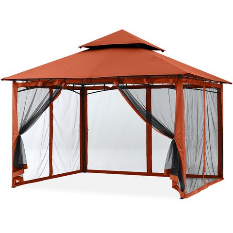 Mastercanopy 10 Ft. W X 12 Ft. D Steel Patio Gazebo & Reviews | Wayfair with regard to Building Your Dream Backyard A Step by Step Look at Veshali Gazebo Installation