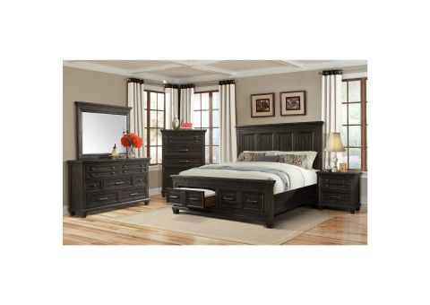 Mccabe King Storage 3 Piece Bedroom Set throughout Larkin Espresso Full Wood Storage 3 Piece Bedroom Set With Chest & Nightstand With Storage