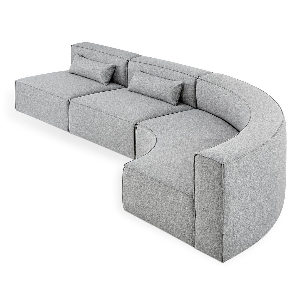 Mix Modular Arc Sectional 3-Pc | Sectional, Modular Sectional, Sofa Design for Choosing the Right Brown Arc Vegan Leather Sofa for Your Space