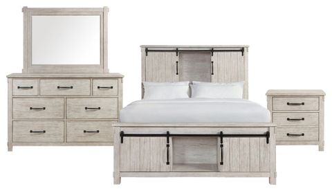 Picket House Jack King Platform Storage 4 Piece Bedroom Set - Farmhouse ... in Hillsboro Full Storage 4 Piece Bedroom Set