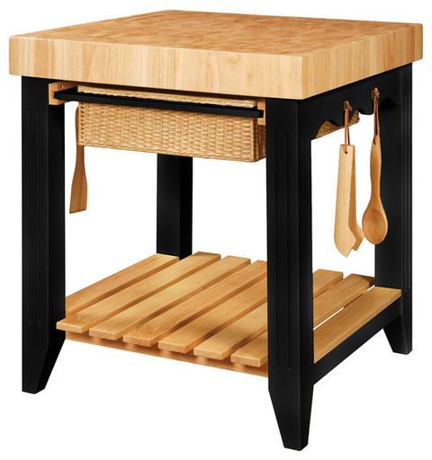 Powell Color Story Black Butcher Block Kitchen Island - Kitchen Info in Choosing the Right Finish: Protecting Your Black Butcher Block Investment
