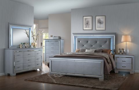 Queen Bedroom Set With Led Lights pertaining to Dean Sand Bedroom Set Styling Ideas for Different Room Sizes