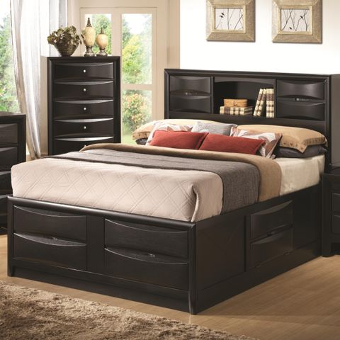Queen Storage Beds throughout Adriana Grey Queen Wood 3 Piece Bedroom Set With 2 Nighstands
