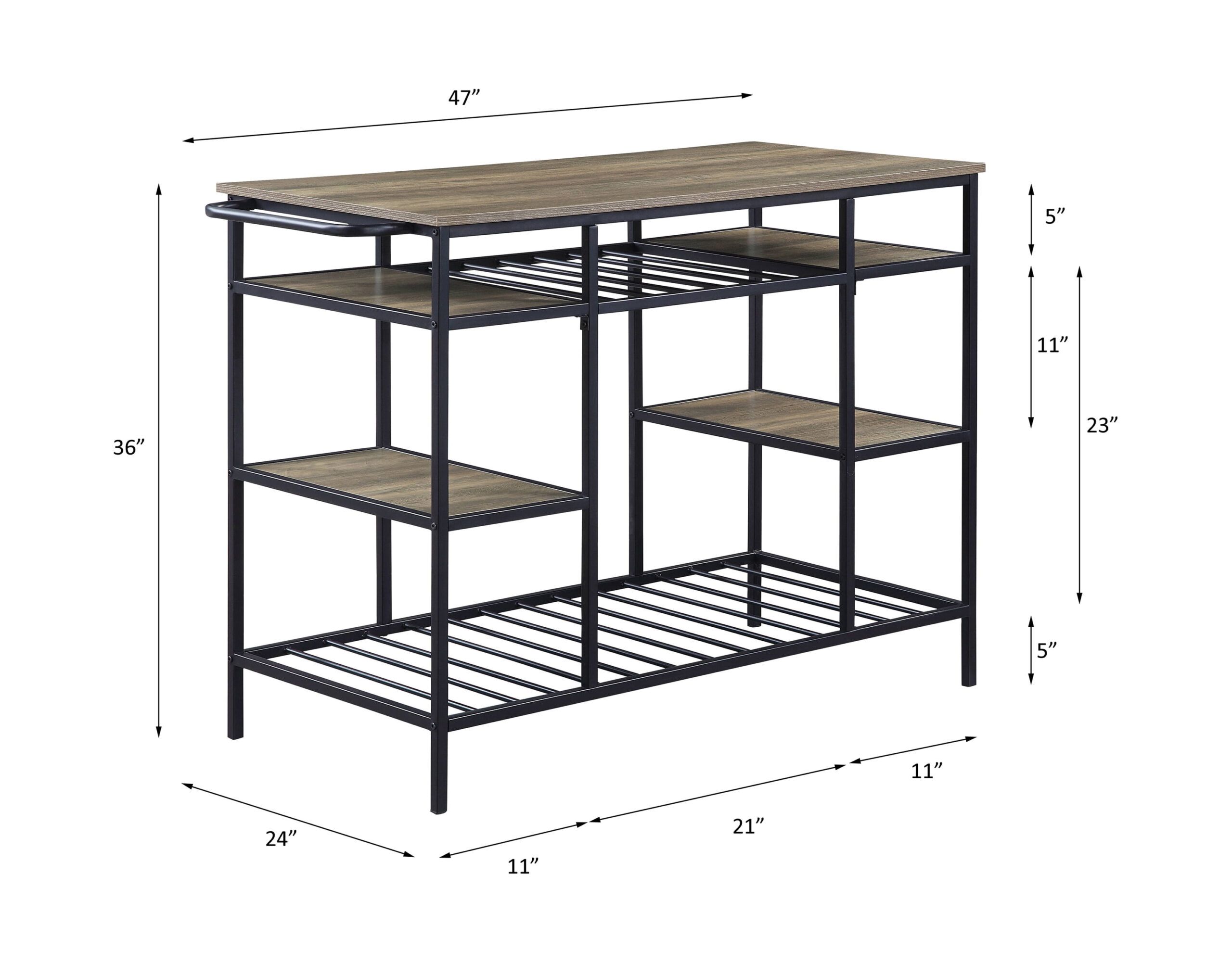 Rustic Oak And Black Finish Kitchen Island By Acme Lona, Ac00325 ... pertaining to Crafting Your Dream Kitchen Understanding the Benefits of the ACME Lona Kitchen Island