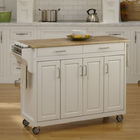 Shop Home Styles White Scandinavian Kitchen Carts At Lowes.com inside Square Drawers in Kitchen Carts Maximizing Space and Efficiency in Your Culinary Space
