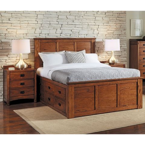 Simply Solid Aira 3-Piece Solid Wood Queen Storage Bedroom Set ... for Larkin Espresso Queen Wood Storage 3 Piece Bedroom Set With Chest & Nightstand