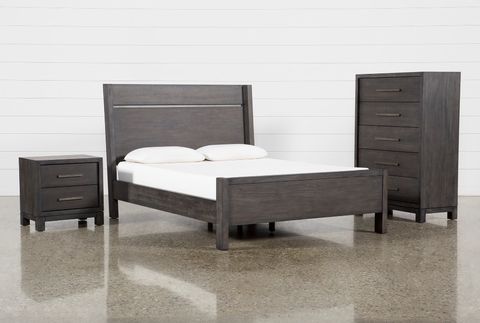 Slater Queen Panel 3 Piece Bedroom Set | Bedroom Set, Grey Bedroom Set ... regarding Creating Your Sanctuary How the Austen Black Queen Set Transforms Bedrooms