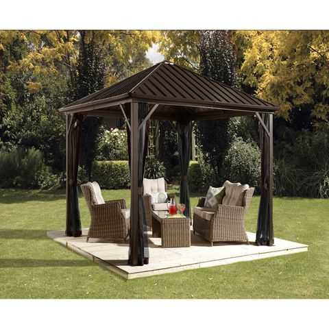 Sojag Dakota 8 Ft. W X 8 Ft. D Aluminum Patio Gazebo with Beyond the Basics Innovative Design Ideas for Your 8x8 Patio Gazebo