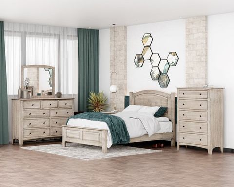 Solid Wood Cherry Bedroom Furniture Set | Quick Ship From intended for Cassie White Queen Wood 3 Piece Bedroom Set