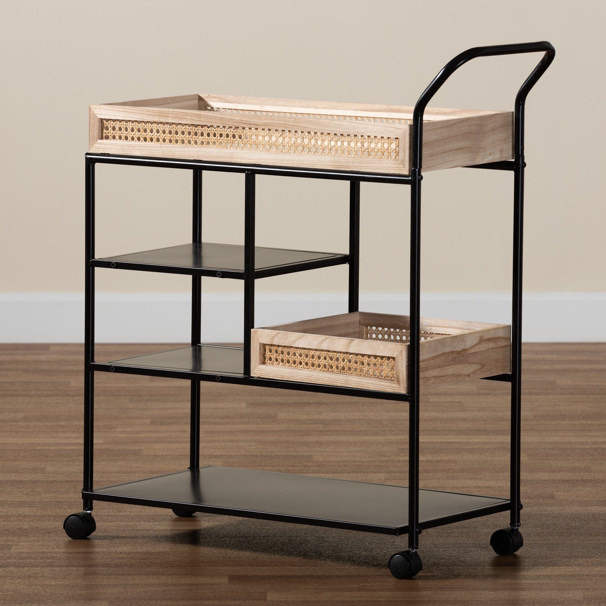 Streamlined And Efficient, The Calais Kitchen Cart Elevates The ... throughout Black Mobile Kitchen Cart