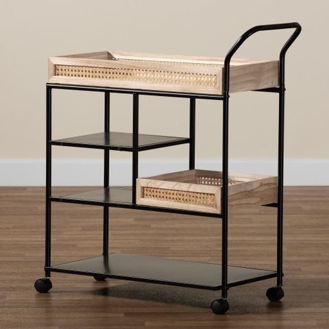 Streamlined And Efficient, The Calais Kitchen Cart Elevates The ... throughout Black Mobile Kitchen Cart