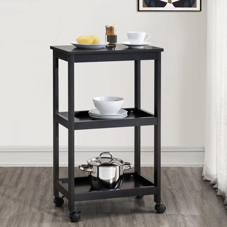Sunjoy Howard Black Mobile Kitchen Cart B211007601 - The Home Depot ... with The Smartest Choices for Your Black Mobile Kitchen Cart Purchase