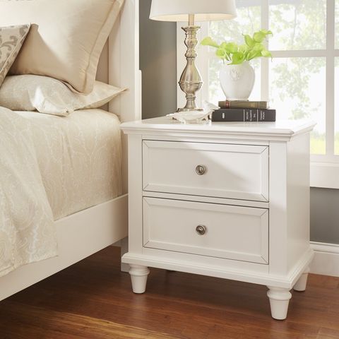 Three Posts Rae 2 Drawer Nightstand | Birch Lane Three Drawer ... pertaining to Baylie White King 3 Piece Bedroom Set With 2 1 Drawer Nightstands