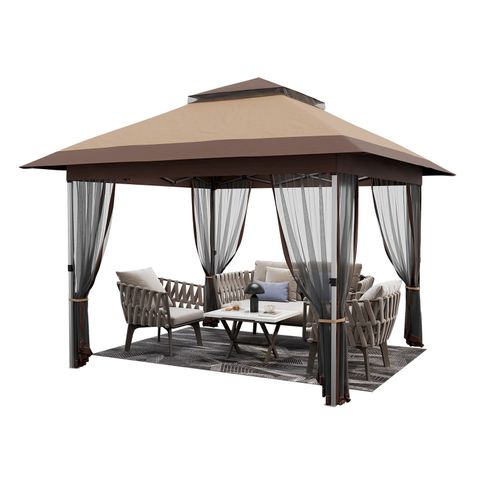 Tibokwoop 12 Ft. W X 12 Ft. D Metal Patio Gazebo | Wayfair intended for Building Your Dream Backyard A Step by Step Look at Veshali Gazebo Installation