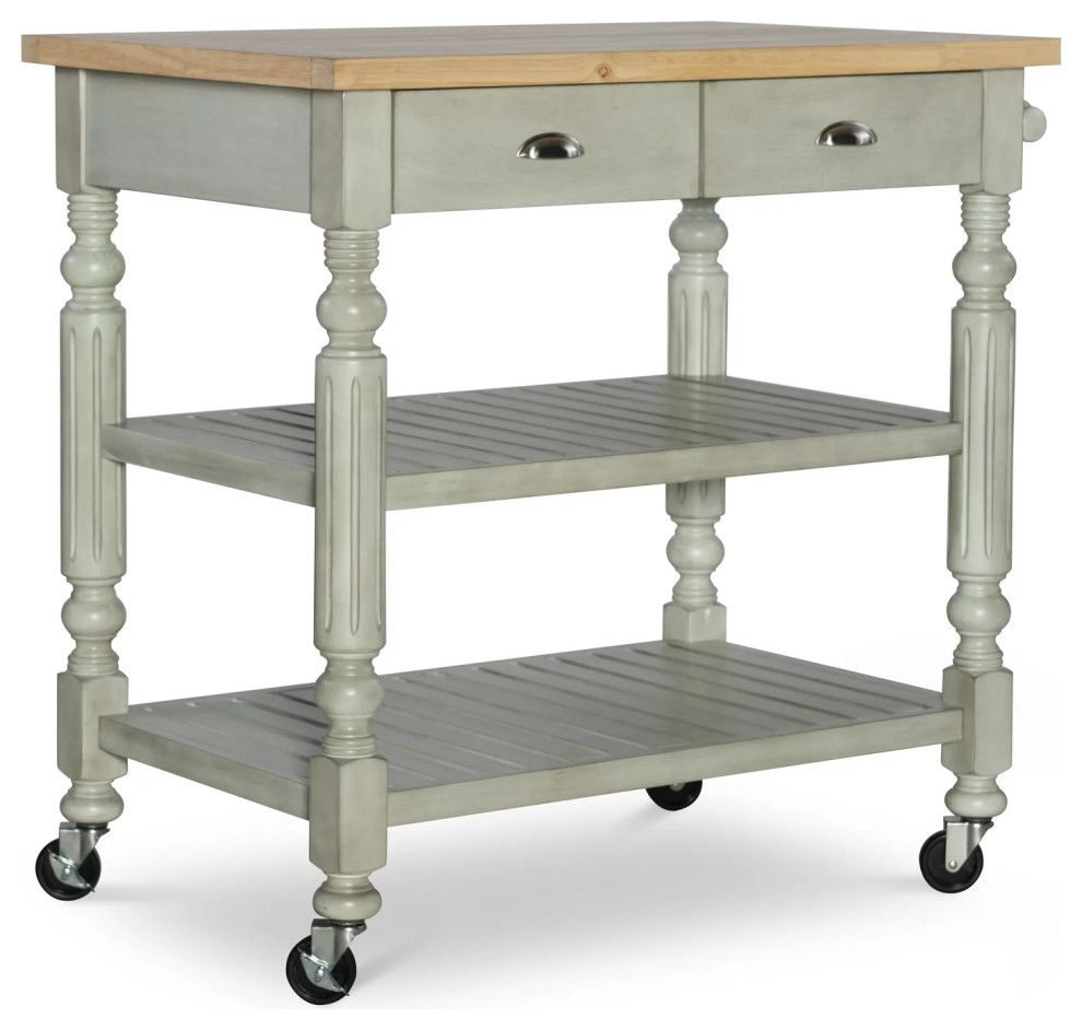 Vintage Kitchen Cart, Large Slatted Shelves &amp; 2 Drawers, Distressed ... with Unveiling the Charm of a Classic Kitchen Cart Your Ultimate Guide