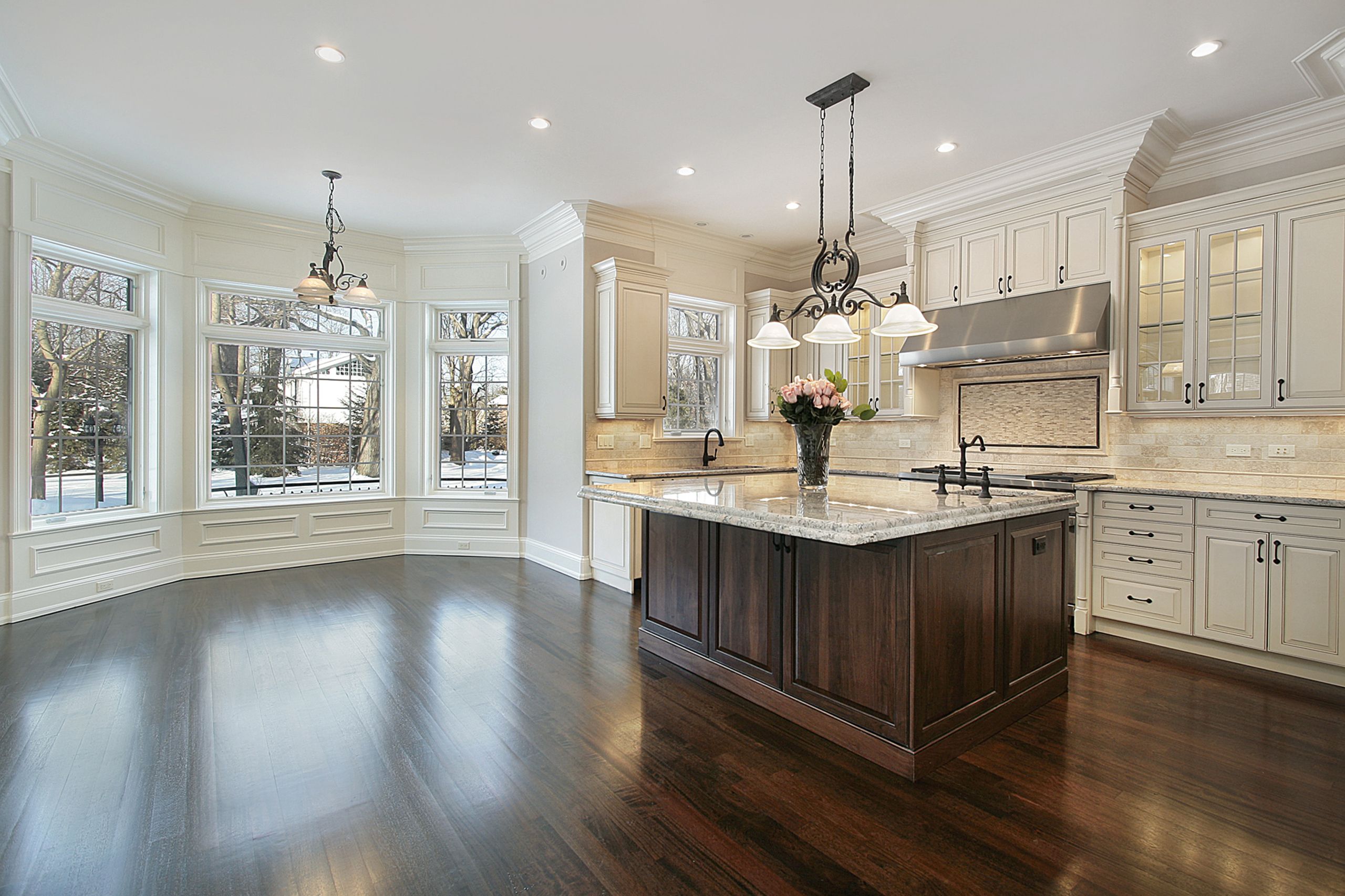 White Countertops Dark Wood Cabinets | Homeminimalisite.com within From Prep to Presentation Leveraging the Catania Island for Seamless Cooking