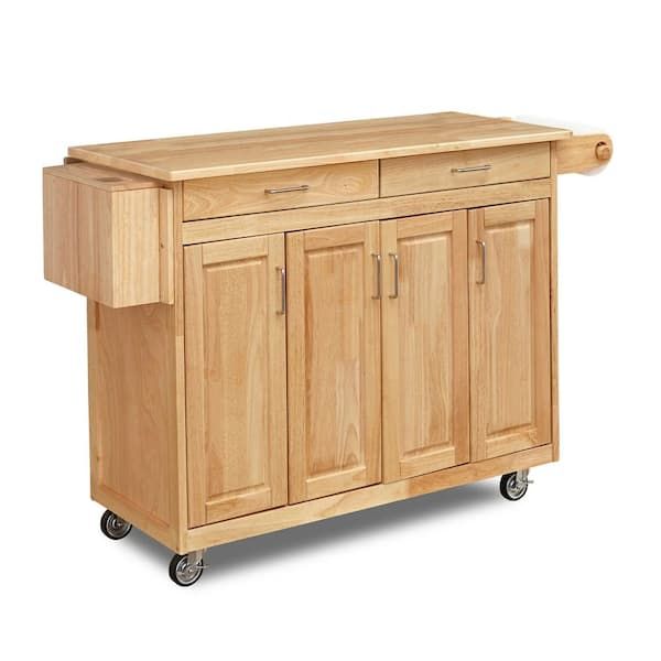 Wood - Kitchen Carts - The Home Depot in Alpine Furniture Caldwell Wood Kitchen Cart In Antique Cappuccino Brown