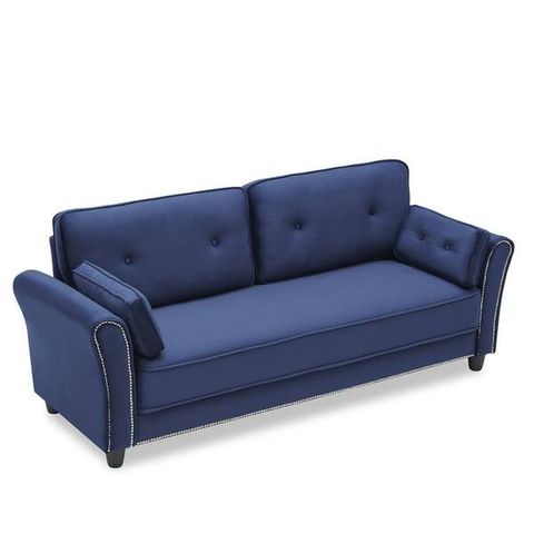 Z-Joyee 79 In. W Flared Arm Velvet Straight Sofa In Blue Ly20220869 ... within Jewel 90 In. W Flared Arm Velvet Straight Sofa, Blue