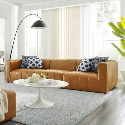 15 Vegan Leather Sofas, Ranked By How Eco-Friendly They Are intended for Creating a Stylish Living Space with a Bartlett Vegan Leather 3-Piece Sofa