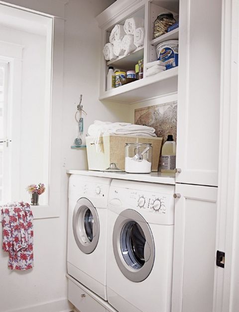 20 Small Laundry Room Ideas : White And Clean Solutions | Homemydesign with regard to
