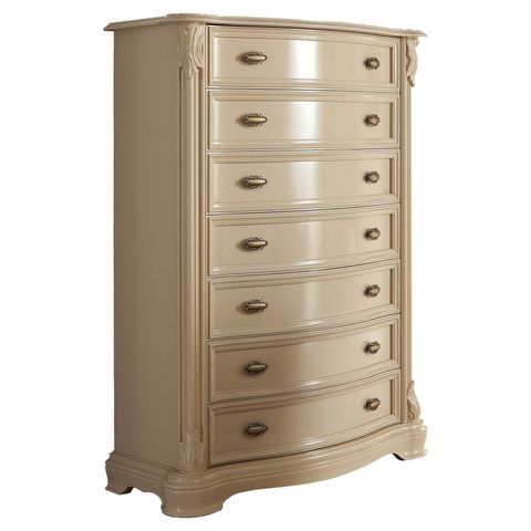 21St Century Rococo 5-Drawers Chest In Ivory Finish By Modenese Gastone ... for Understanding the Enduring Appeal of Sandstone Finish Furniture