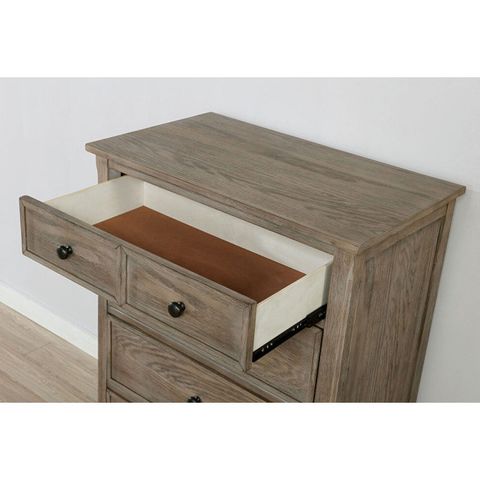4 Drawers Wooden Chest With Round Pull Knobs Design, Wire-Brushed Warm ... within Unveiling the Charm of a 4 Drawers Wooden Chest: Design, Features, and Styling Tips
