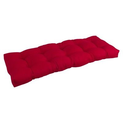 51-Inch By 19-Inch Tufted Solid Twill Bench Cushion Red-Color | Ebay intended for 51-Inch By 19-Inch Tufted Solid Twill Bench Cushion