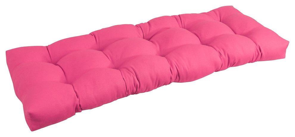 51&quot;X19&quot; Tufted Solid Twill Bench Cushion Pink - Contemporary - Seat ... inside 51-Inch By 19-Inch Tufted Solid Twill Bench Cushion