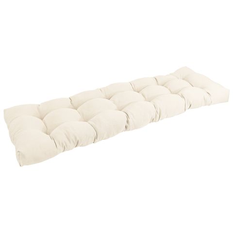 55-Inch By 19-Inch Tufted Solid Twill Bench Cushion Off-White-Color ... in 51-Inch By 19-Inch Tufted Solid Twill Bench Cushion