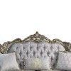 73&quot; Miliani Sofa Fabric And Antique Bronze Finish - Acme Furniture ... with Acme Furniture Miliani Tufted Fabric &amp; Wood Sofa With 5 Pillows In Gray/Bronze