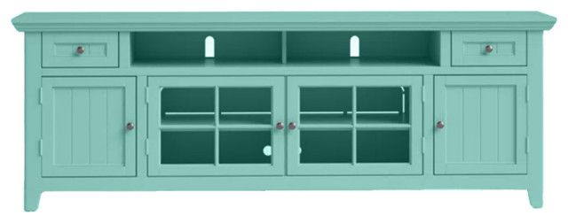 90&quot; Modern Coastal Entertainment Center - Contemporary - Entertainment ... intended for Bringing Coastal Calm into Your Living Room Designing with Aqua and a 90&amp;quot; Entertainment Center