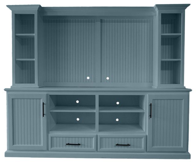 Bringing Coastal Calm into Your Living Room Designing with Aqua and a 90" Entertainment Center