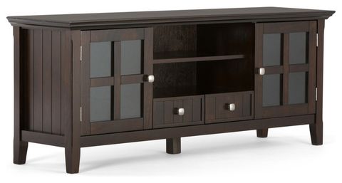 Acadian Solid Wood 60" Tv Media Stand - Craftsman - Entertainment ... regarding Acadian Solid Wood 60"W Tv Media Stand & For Tvs Up To 65"