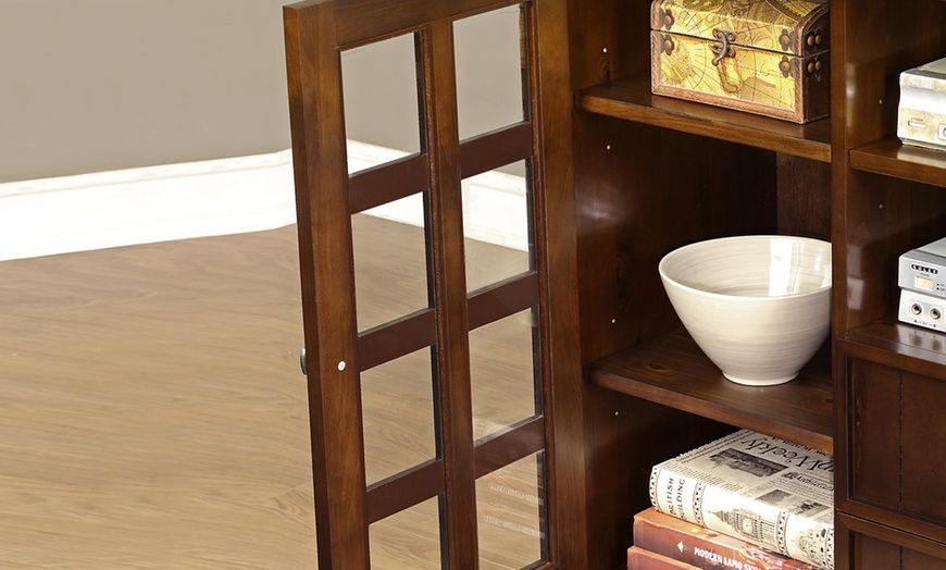 Acadian Solid-Wood Tv Stand | Groupon Goods in Acadian Solid Wood 60&quot;W Tv Media Stand &amp; For Tvs Up To 65&quot;