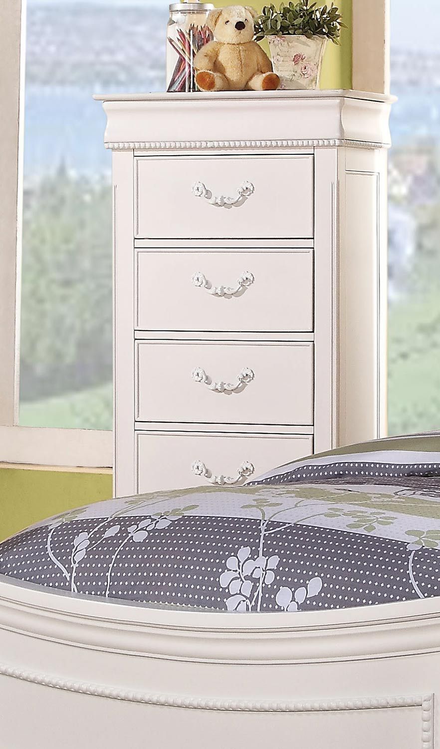 Acme Classique Lingerie Chest - White 30132 At Homelement.com throughout