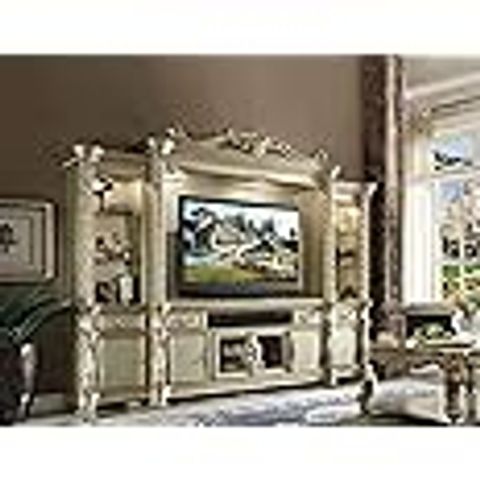 Amazon.com: Acme Vendome Gold Patina Entertainment Center With Tv Stand ... pertaining to Acme Vendome Ii Entertainment Center Gold Patina And Bone