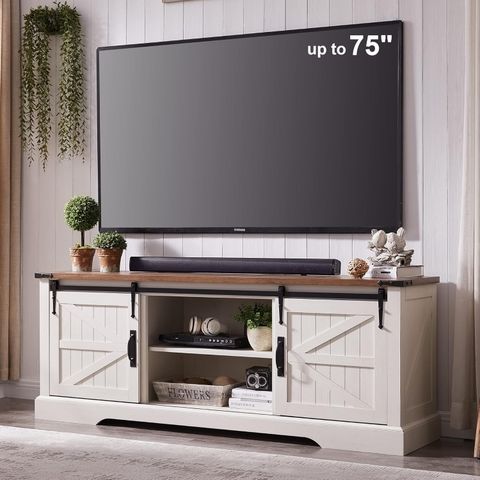 Amazon.com: Okd Soporte De Tv De Granja Para Tv De 75 Pulgadas Con ... throughout The Art of Placement Maximizing Your TV Stand's Potential for 75-Inch TVs