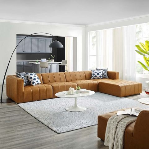 Bartlett Vegan Leather Vegan Leather 5-Piece Sectional Sofa | Sectional ... in Creating a Stylish Living Space with a Bartlett Vegan Leather 3-Piece Sofa