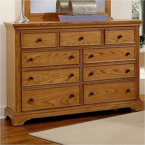 Bb75-002 Vaughan Bassett Furniture Forsyth - Medium Oak Dresser pertaining to