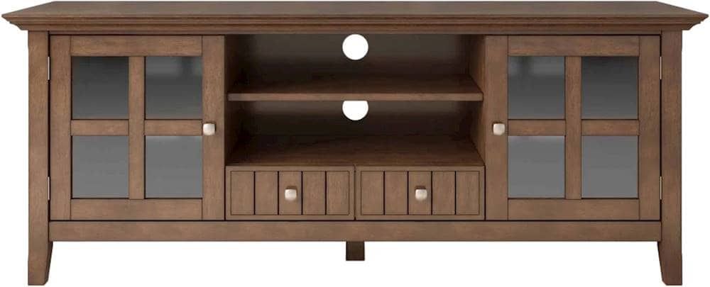 Best Buy: Simpli Home Acadian Solid Wood 60 Inch Wide Transitional Tv ... intended for Unveiling the Charm of Acadian Solid Wood Media Stands A Deep Dive