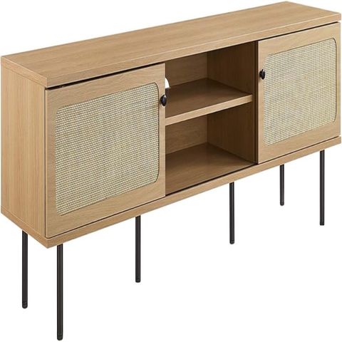 Cambria Rattan And Particleboard Tv Stand For Tvs Up To 70" In Oak ... with