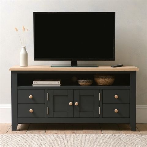 Chester Charcoal Large Tv Stand - The Cotswold Company with regard to